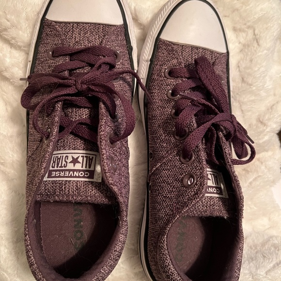 SPRING SALE! NEW LOW PRICE! Purple Tweed Converse Sneakers 👟💜 - Picture 2 of 6